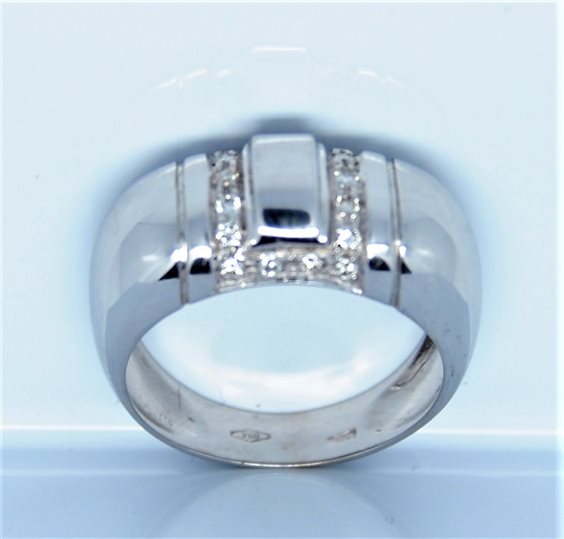 Ring Guerretta Gioielli Woman Anello Diamanti in White Gold Diamante 0.18 Ct B.0.18-17 - B.0.18-17